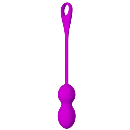 Sfere vibranti ricaricabili Pretty Love Elvira viola, dispositivo di piacere con design elegante e funzioni multiple.