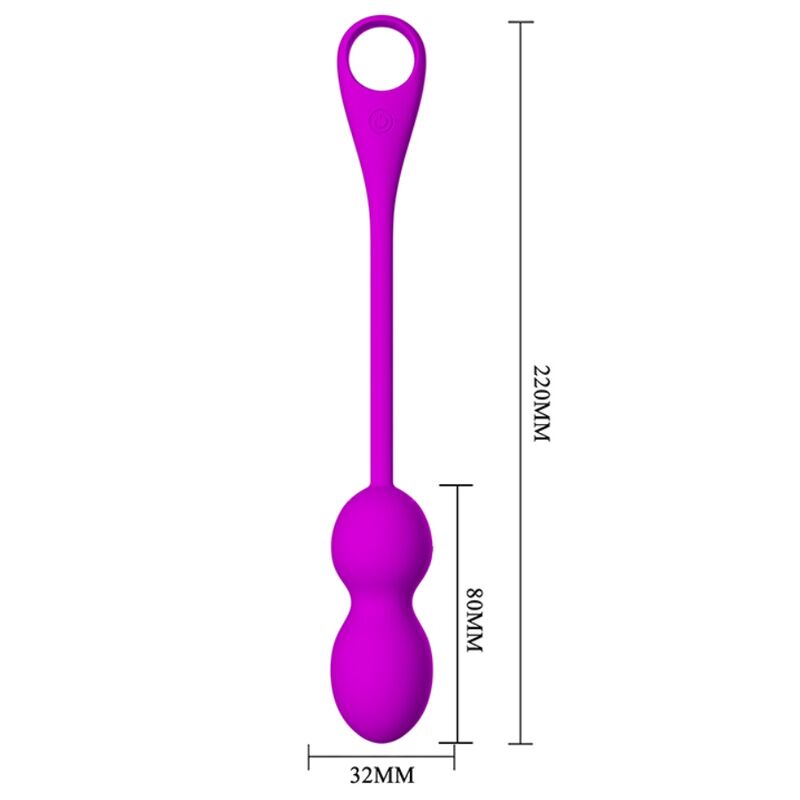 Sfere vibranti ricaricabili Pretty Love Elvira Viola, dispositivo di piacere con design elegante e tecnologia avanzata.