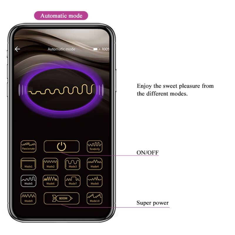 Sfera vibrante ricaricabile Pretty Love Elvira viola, prodotto di piacere della linea Pretty Love Smart, visibile in immagine.