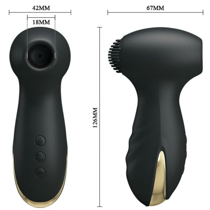 Vibratore PRETTY LOVE SMART con funzione di stimolazione a martello, vibrazioni e aspirazione, in dettaglio sulla superficie.