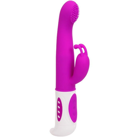 Coniglio rosa lilla di Pretty Love Smart, giocattolo erotico con design realistico e dettagli curati, ideale per il piacere personale.