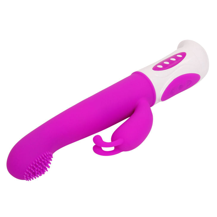 Coniglio rosa lilla di Pretty Love Smart, morbido e realistico, ideale per il piacere e il comfort personale.