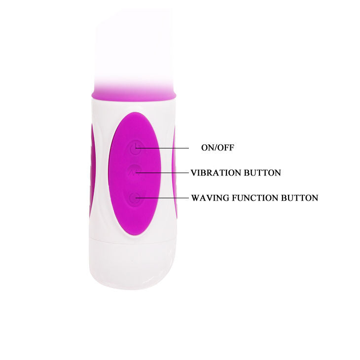 Coniglio rosa viola di PRETTY LOVE SMART, morbido e realistico, ideale per stimolazione e gioco intimo.