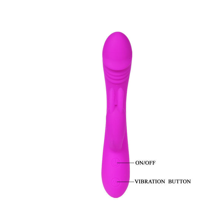 Vibratore intelligente PRETTY LOVE con design coniglio, 30 modalità di vibrazione, in silicone morbido e dettagli realistici.