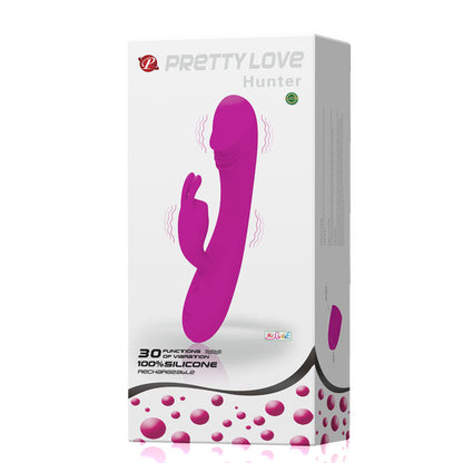 Vibratore Smart con coniglio PRETTY LOVE, 30 modalità di vibrazione, design elegante e dettagli realistici.