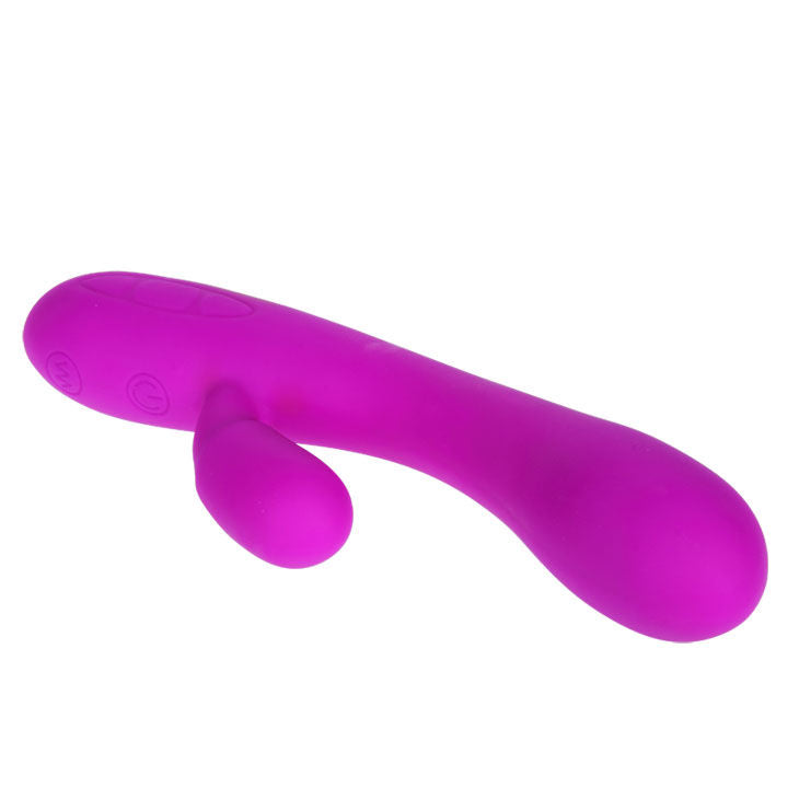 Vibratore intelligente Pretty Love Victor con stimolatore clitoride, silicone rosa, ergonomico e compatto, per piacere personale.