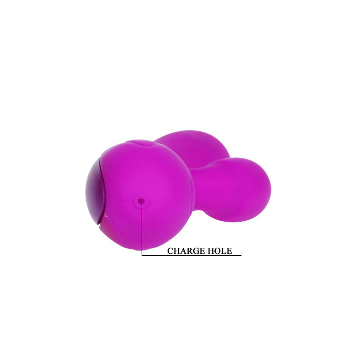 Vibratore intelligente Pretty Love Victor con stimolatore clitoride, design elegante e funzionale, in uso su una superficie morbida.