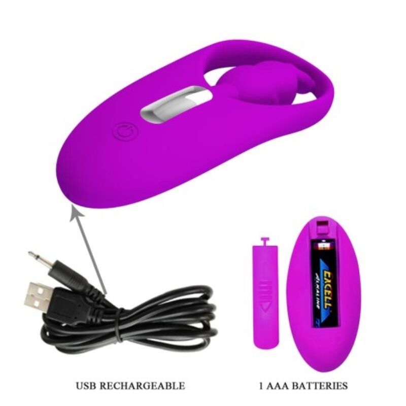 Stimolatore per mutandine Pretty Love Wild Rabbit Lilla con telecomando, dispositivo di piacere elegante e discreto.