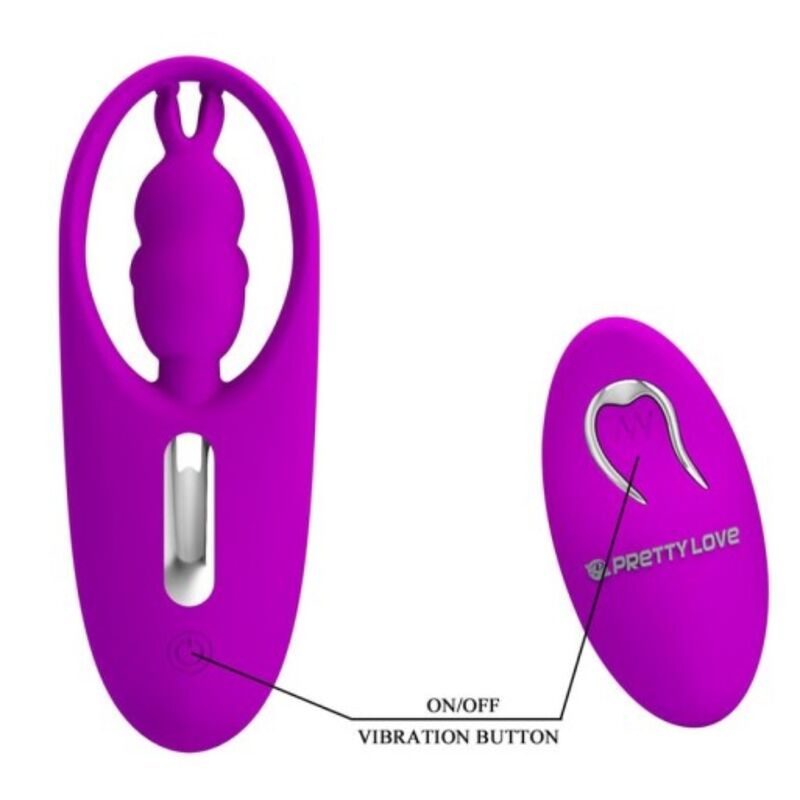 Stimolatore per mutandine Pretty Love Smart Wild Rabbit Lilla con telecomando, design elegante e discreto, ideale per piacere personale.