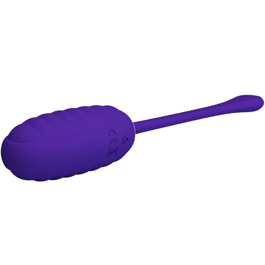 Uovo vibrante ricaricabile Pretty Love Smart Kirk di colore viola, design compatto e tecnologia avanzata per stimolazione.