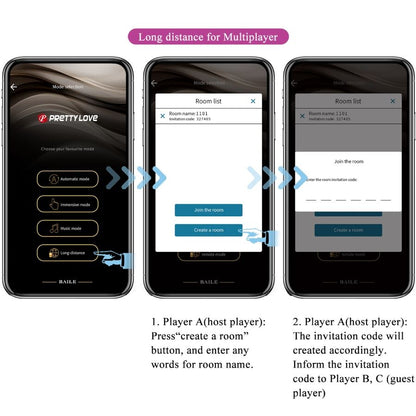 Vibratore controllato da app Pretty Love Leviathan viola, design ergonomico e dettagliato, marca Pretty Love Smart.