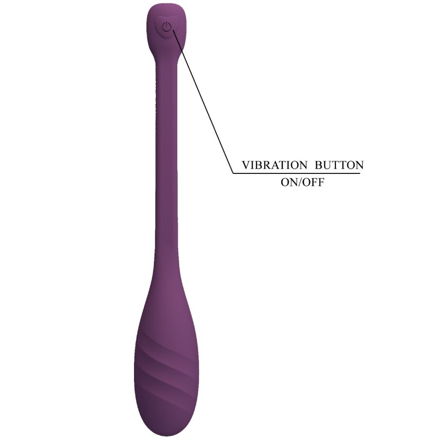 Vibratore controllato da app Pretty Love Leviathan viola, design elegante, con telecomando e funzioni smart, per piacere personale.