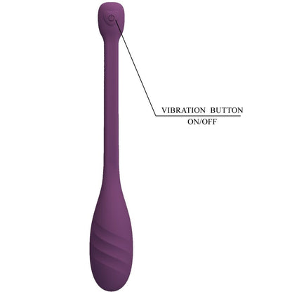 Vibratore controllato da app Pretty Love Leviathan viola, design elegante, con telecomando e funzioni smart, per piacere personale.