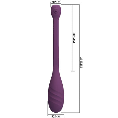 Vibratore controllato da app Pretty Love Leviathan viola, design ergonomico e dettagliato, marca Pretty Love Smart.