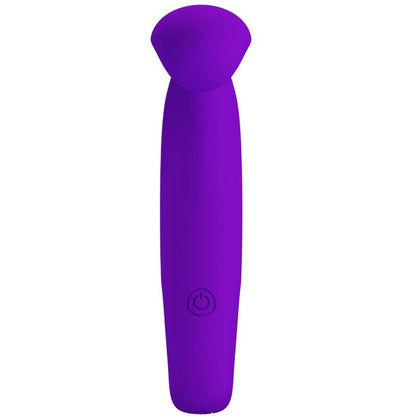 Vibratore da dita ricaricabile Pretty Love Gorgon viola, piccolo e maneggevole, con dettagli in silicone e design ergonomico.