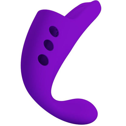 Vibratore da dita ricaricabile Gorgon di Pretty Love Smart, color viola con design compatto e ergonomico.