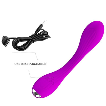 Vibratore flessibile Pretty Love Yedda di PRETTY LOVE SMART, design ergonomico e versatile, ideale per stimolazione intensa e confortevole.
