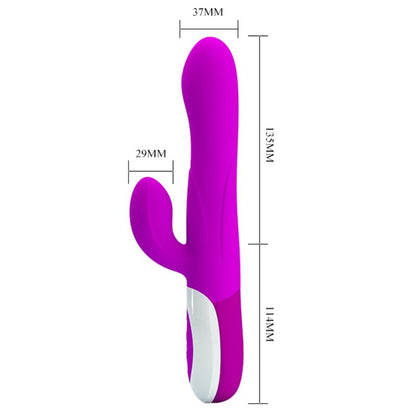 Vibratore gonfiabile ricaricabile Pretty Love Dempsey, dispositivo erotico con design elegante e controllabile a distanza.