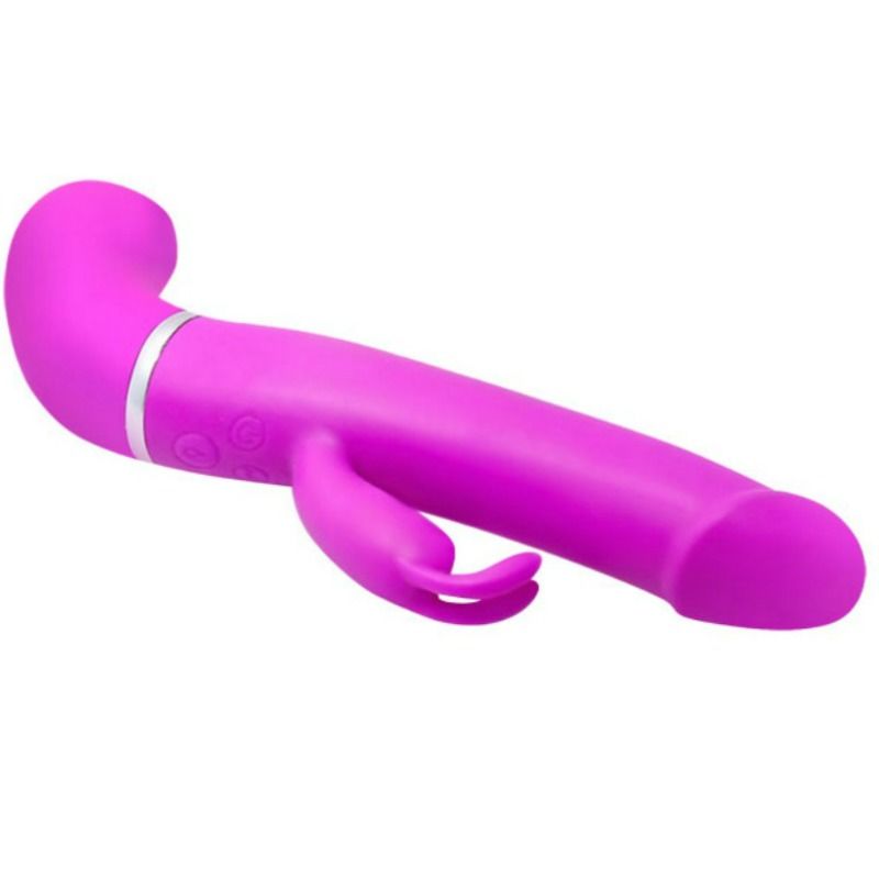 Vibratore Pretty Love Henry con 12 modalità di vibrazione e funzione squirting, design elegante in silicone rosa.
