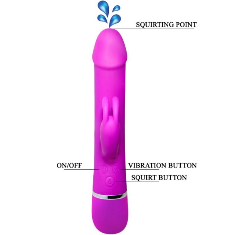 Vibratore Pretty Love Henry con 12 modalità di vibrazione e funzione squirting, design elegante e compatto.