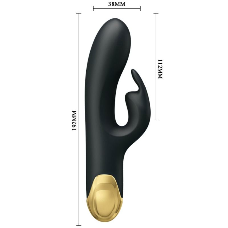 Vibratore intelligente doppio piacere PRETTY LOVE SMART con design ergonomico e controlli intuitivi, in uso sulla pelle.