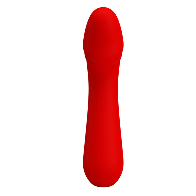 Vibratore ricaricabile PRETTY LOVE CETUS ROSSO con design elegante, ideale per stimolazione e piacere personale.