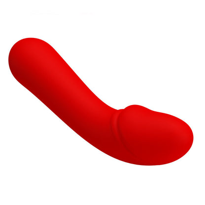 Vibratore ricaricabile Pretty Love Cetus rosso con design ergonomico e superficie liscia, marca Pretty Love Smart.