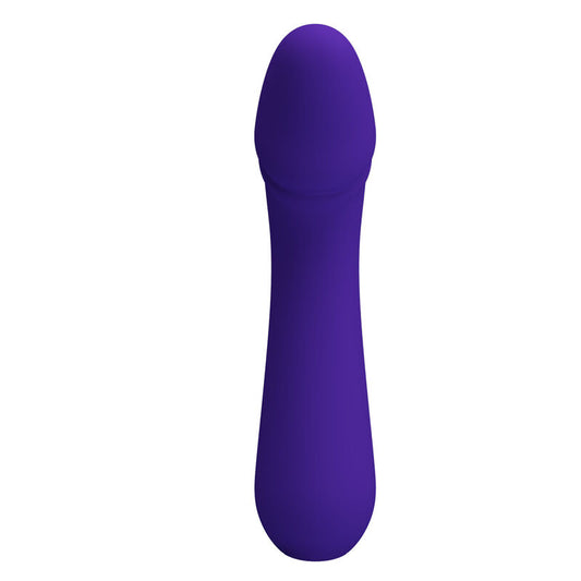 Vibratore ricaricabile Pretty Love Cetus viola con dettagli eleganti, marca Pretty Love Smart, immagine di prodotto.