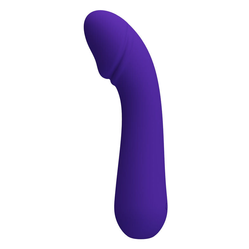 Vibratore ricaricabile Pretty Love Cetus viola con design elegante e dettagli lisci, ideale per piacere personale.
