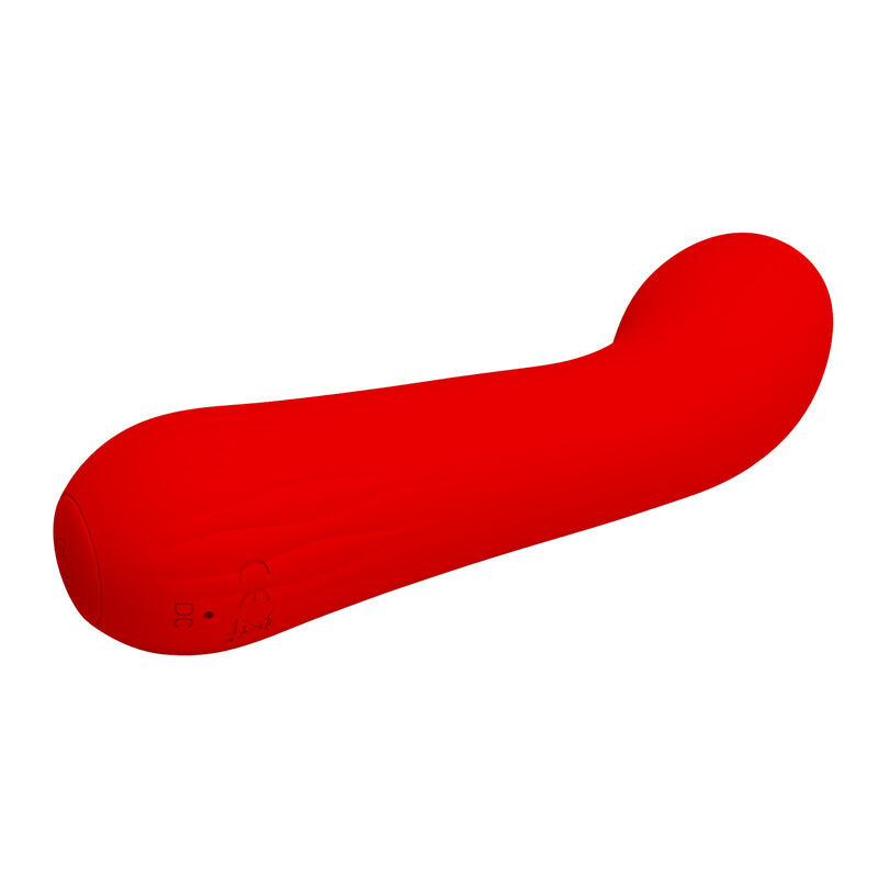Vibratore ricaricabile Pretty Love Faun Rosso con design ergonomico e superficie liscia, marca Pretty Love Smart.