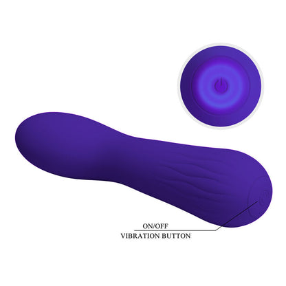 Vibratore ricaricabile PRETTY LOVE FAUN VIOLA, design elegante e dettagliata, ideale per piacere personale, marca PRETTY LOVE SMART
