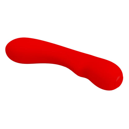Vibratore ricaricabile Pretty Love Prescott rosso con design ergonomico e dettagli lisci, ideale per piacere personale.