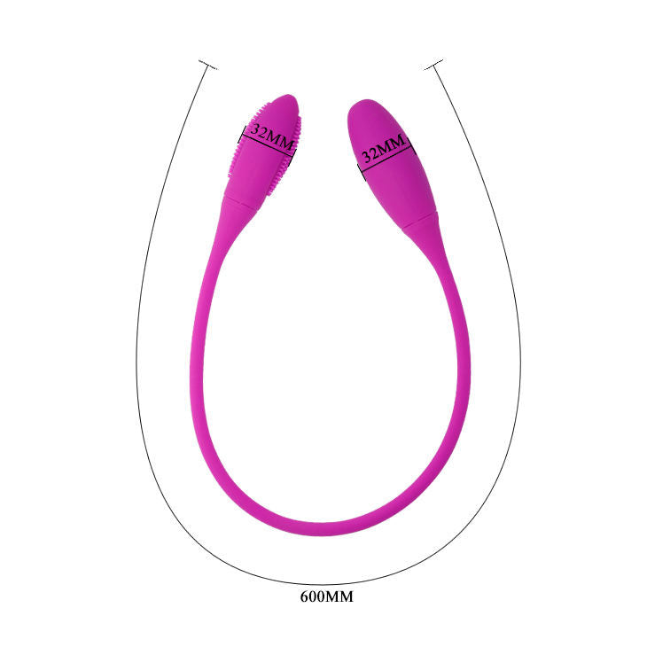 Vibratore Snakeky Deluxe 7 V di PRETTY LOVE SMART, dispositivo in silicone rosa con design ergonomico e pulsanti di controllo.