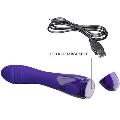 Vibratore dildo Pretty Love Elemental Youth Violet con design ergonomico e dettagli colorati, ideale per stimolazione personale