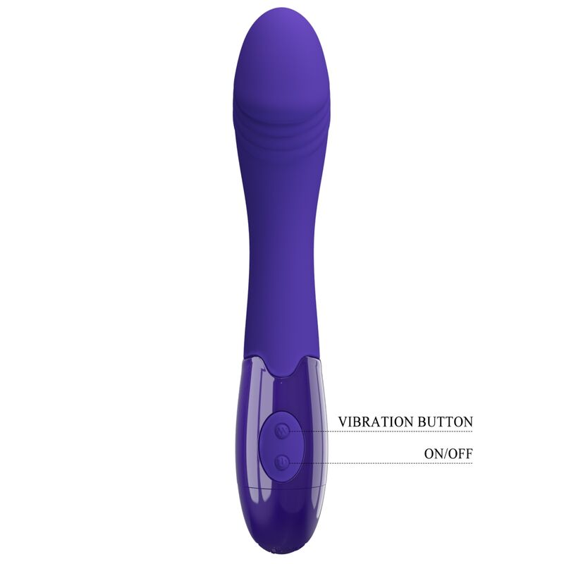 Vibratore dildo Pretty Love Elemental Youth Violet con design realistico e superficie liscia, in viola, per stimolazione piacevole.