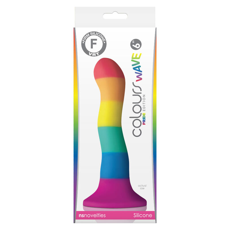 Bandiera LGBT PRIDE con dildo Wave di 17 cm, colorato e decorativo, perfetto per celebrazioni e mostre di orgoglio.