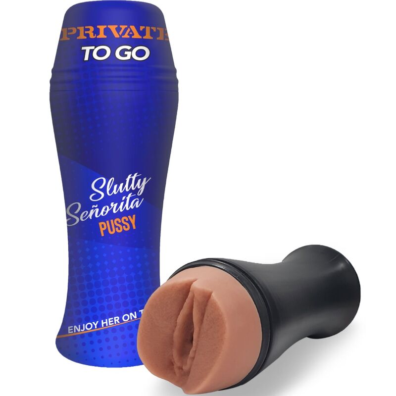 Masturbatore portatile PRIVATE Slutty Señorita To Go, modello per stimolazione e piacere personale, visibile in immagine.