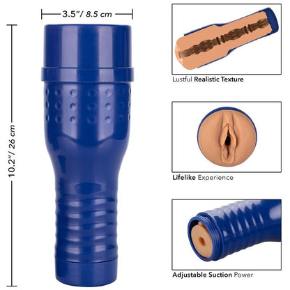 Masturbatore di figa Pornostar Ginebra del marchio PRIVATE, dettaglio del prodotto con texture realistica.