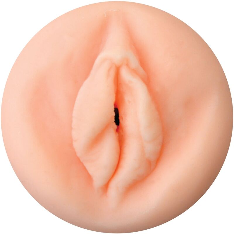 Masturbatore maschile PRIVATE Horny Cougar To Go, in silicone nero, con design compatto e dettagli realistici.