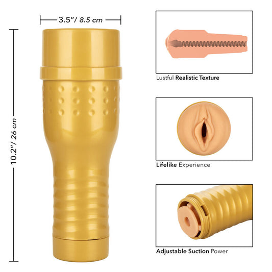 Masturbatore naturale tubo originale PRIVATE, dettaglio interno con texture realistica, in silicone morbido e di alta qualità.