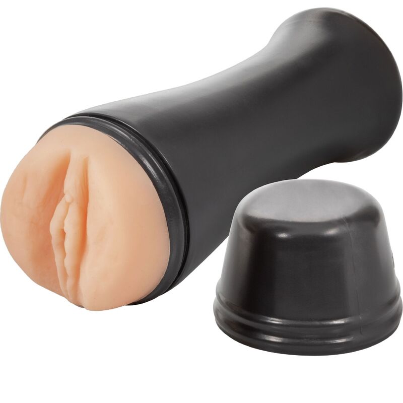 Masturbatore originale Private Vacuum Cup To Go, in silicone nero con dettagli realistici, per uso personale.
