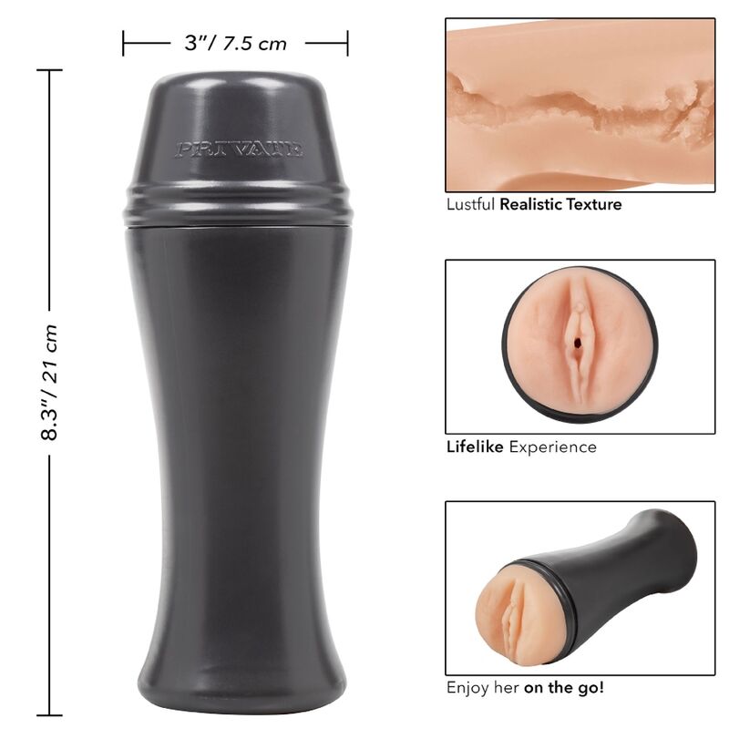 Masturbatore originale PRIVATE Vacuum Cup To Go, dispositivo di piacere portatile, con design compatto e funzionale.