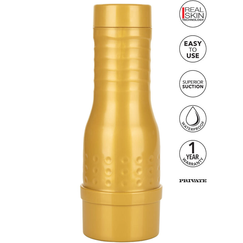 Masturbatore PRIVATE Personal Trainer Lube, dettaglio interno con texture realistica e materiale morbido, vista frontale del prodotto.