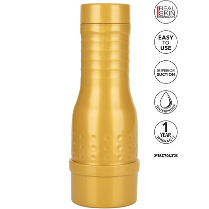 Masturbatore PRIVATE Personal Trainer Lube, dettaglio interno con texture realistica e materiale morbido, vista frontale del prodotto.