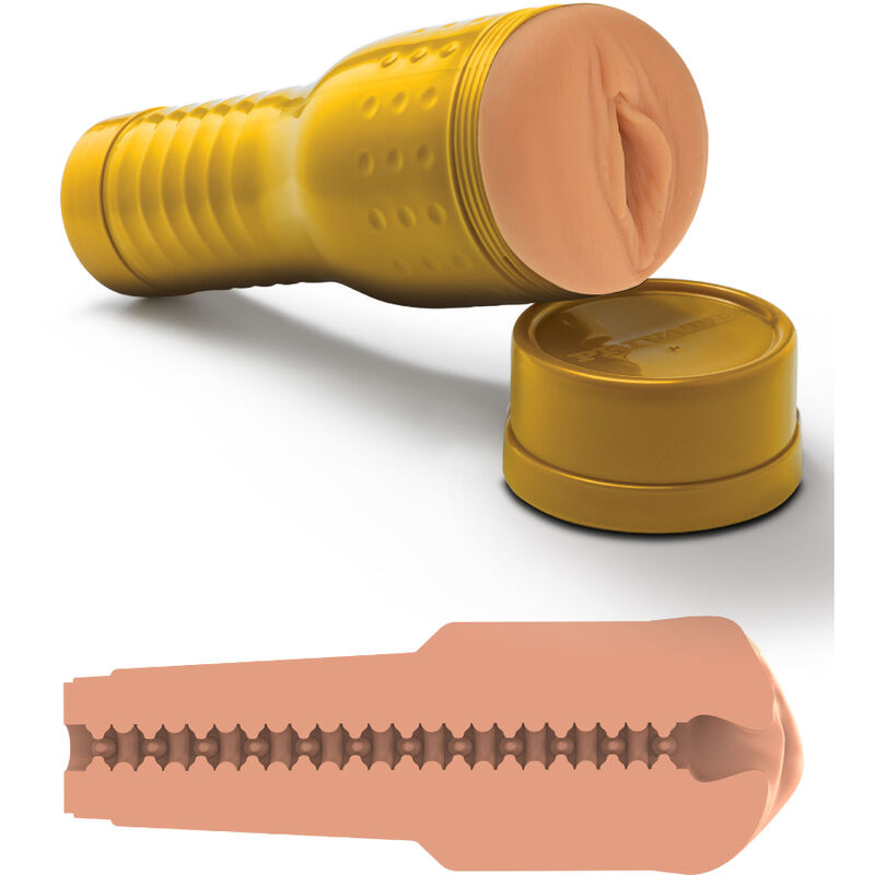 Masturbatore PRIVATE Personal Trainer Lube, dettaglio interno con texture realistica, in silicone morbido e resistente.