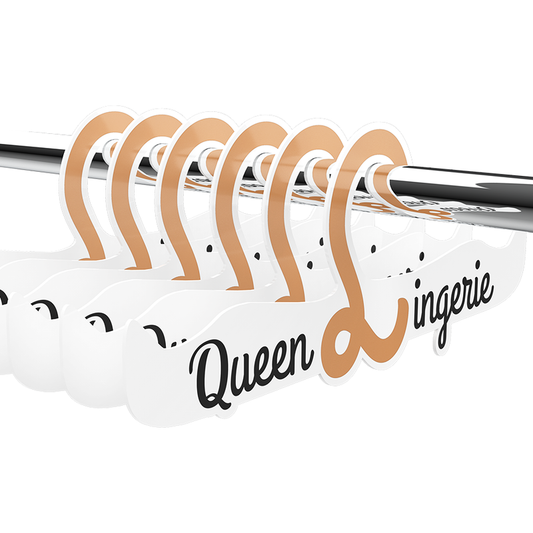 Gruccia per lingerie Queen Lingerie, altezza 27,5 cm, in metallo con gancio, perfetta per organizzare biancheria intima.