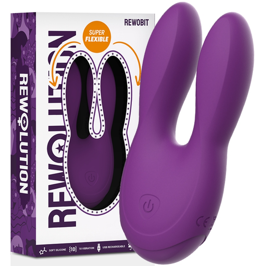 Stimolatore flessibile Rewobit di REWOLUTION, dispositivo innovativo per il benessere e il piacere, visualizzato in immagine.