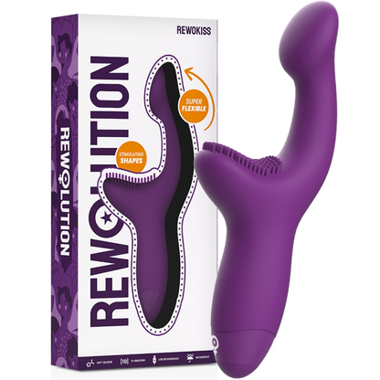 Stimolatore ReWOKISS di ReWOLUTION, vibratore puntuale per piacere femminile, con design ergonomico e dettagli eleganti.