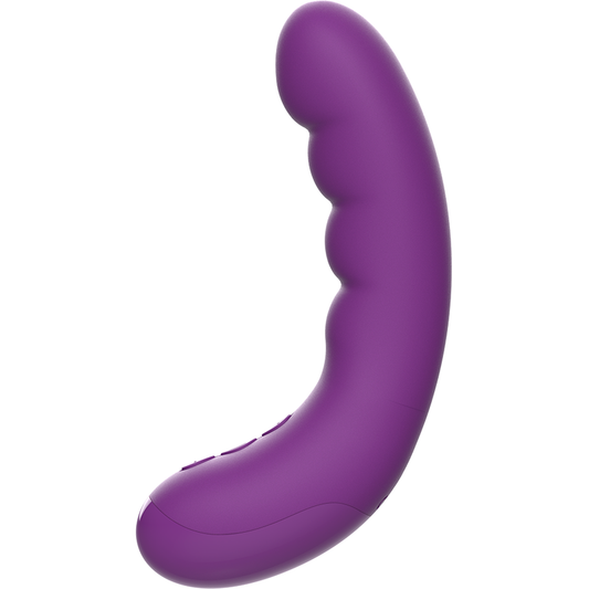 Vibratore flessibile ricaricabile Rewocurvy di REWOLUTION, con design ergonomico e superficie liscia, ideale per stimolazione personale.