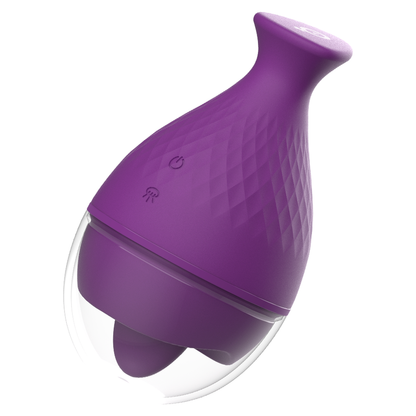Vibratore Rewolingo di REWOLUTION con lingua, design ergonomico e dettagli realistici, ideale per stimolazione personale.